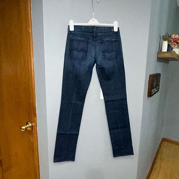 7 for All Mankind straight leg denim blue medium wash women’s jeans size‎ 28 - Picture 6 of 11